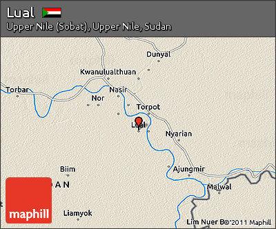 Shaded Relief 3D Map of Lual