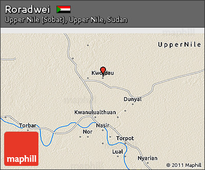Shaded Relief 3D Map of Roradwei