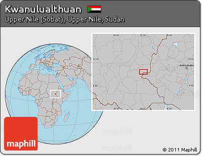 Gray Location Map of Kwanulualthuan