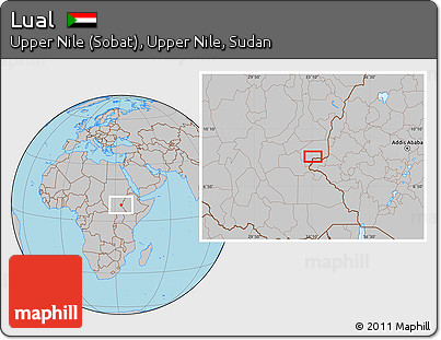 Gray Location Map of Lual