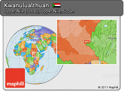 Political Location Map of Kwanulualthuan