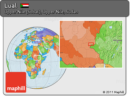 Political Location Map of Lual