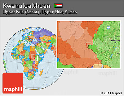 Political Location Map of Kwanulualthuan
