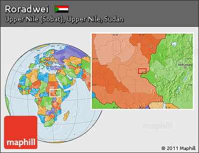 Political Location Map of Roradwei