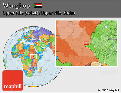 Political Location Map of Wangbop