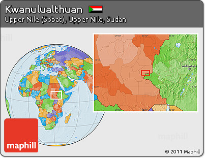 Political Location Map of Kwanulualthuan