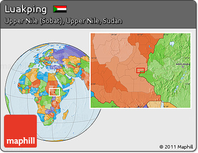 Political Location Map of Luakping