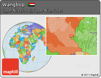 Political Location Map of Wangbop