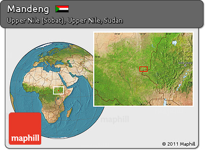 Satellite Location Map of Mandeng