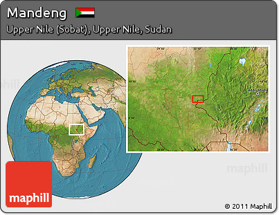 Satellite Location Map of Mandeng