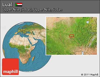 Satellite Location Map of Lual