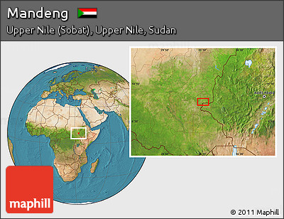 Satellite Location Map of Mandeng