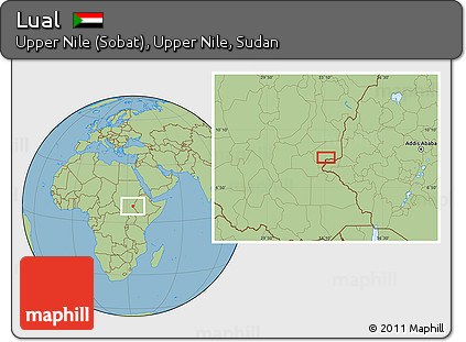 Savanna Style Location Map of Lual