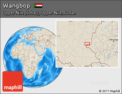 Shaded Relief Location Map of Wangbop