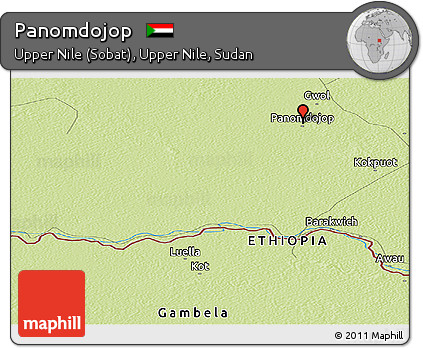 Physical Panoramic Map of Panomdojop