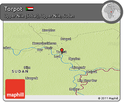 Physical Panoramic Map of Torpot