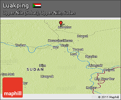 Physical Panoramic Map of Luakping