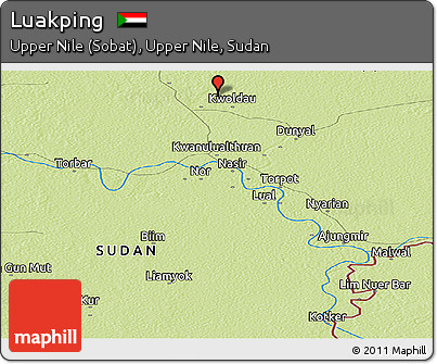 Physical Panoramic Map of Luakping