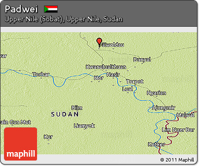Physical Panoramic Map of Padwei