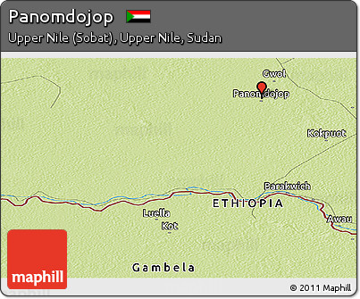 Physical Panoramic Map of Panomdojop