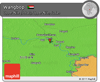 Political Panoramic Map of Wangbop