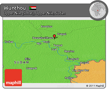 Political Panoramic Map of Wunthou