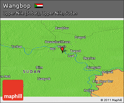 Political Panoramic Map of Wangbop