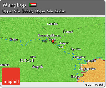 Political Panoramic Map of Wangbop