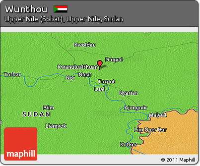 Political Panoramic Map of Wunthou
