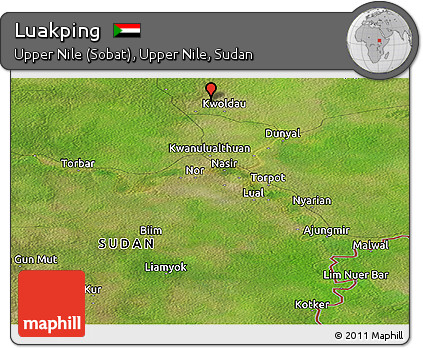 Satellite Panoramic Map of Luakping