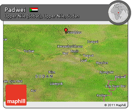 Satellite Panoramic Map of Padwei