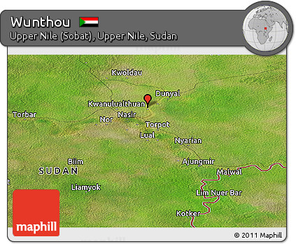 Satellite Panoramic Map of Wunthou
