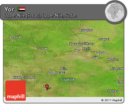 Satellite Panoramic Map of Yor