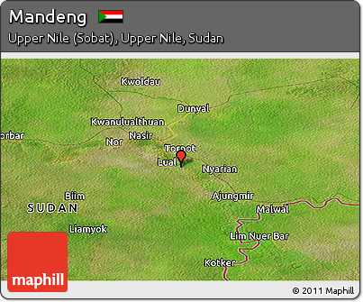 Satellite Panoramic Map of Mandeng