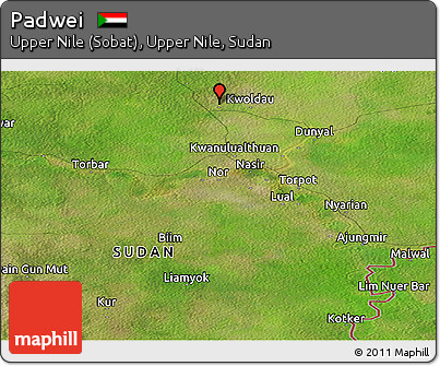 Satellite Panoramic Map of Padwei