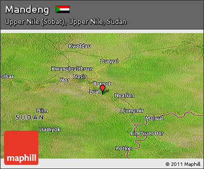 Satellite Panoramic Map of Mandeng