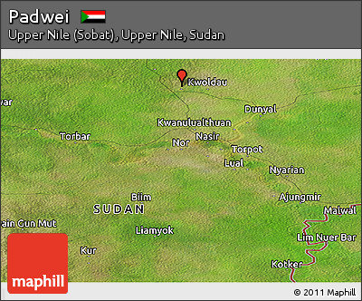 Satellite Panoramic Map of Padwei