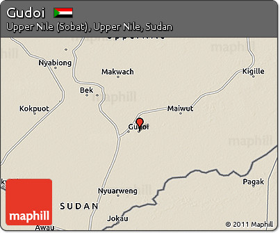 Shaded Relief 3D Map of Gudoi