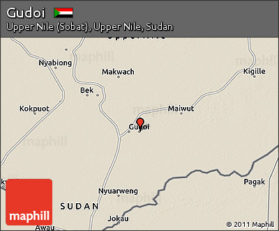 Shaded Relief 3D Map of Gudoi