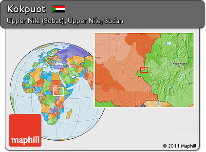 Political Location Map of Kokpuot