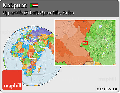Political Location Map of Kokpuot