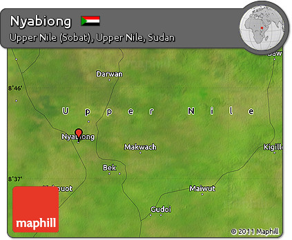 Satellite Map of Nyabiong