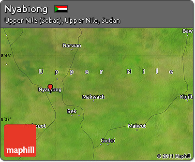 Satellite Map of Nyabiong