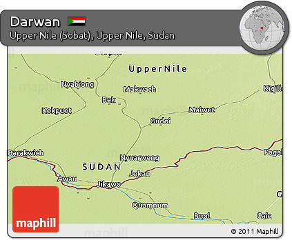 Physical Panoramic Map of Darwan