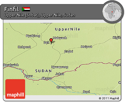 Physical Panoramic Map of Finfil