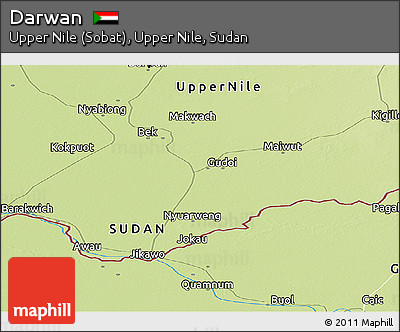 Physical Panoramic Map of Darwan