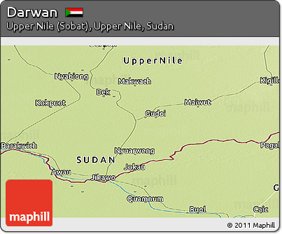 Physical Panoramic Map of Darwan