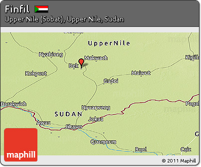 Physical Panoramic Map of Finfil