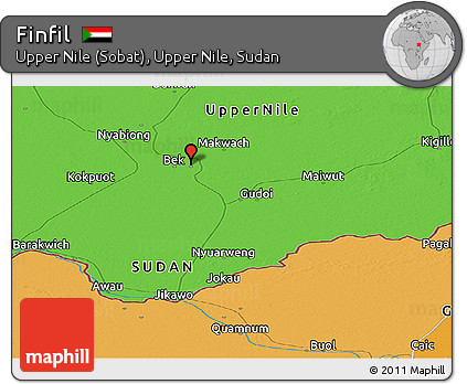 Political Panoramic Map of Finfil