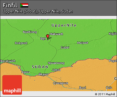 Political Panoramic Map of Finfil